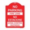 Signmission No Parking-Fire Lane-No Estacione Zona Contra Incendio, Red & White Alum, 18" x 24", RW-1824-23633 A-DES-RW-1824-23633 - alternate 1